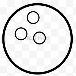黑色圆弧保龄球元素