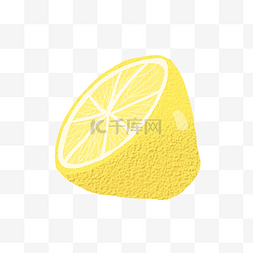 夏季切开的柠檬