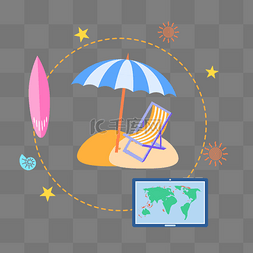 夏日旅行遮阳伞