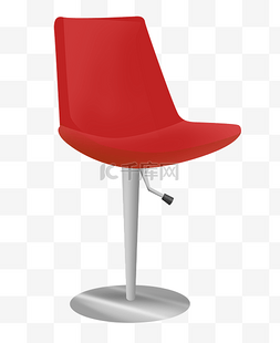红色座位图片_升降椅子家具插画