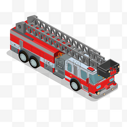 红色消防车插画