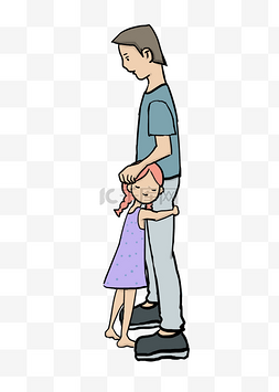 亲子亲子互动图片_小孩和爸爸拥抱在一起