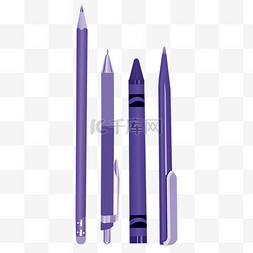 粉紫色渲染图片_紫色文具圆珠笔