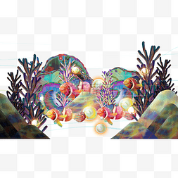 贝壳海螺图片_夏天绚丽多彩大海海洋海底世界海
