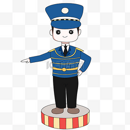 交通警察图片_交通警察站岗插画