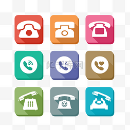 电话icon图片_电话图标白色简约设计