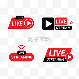 LIVE图片_live streaming几何播放框