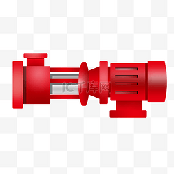 水泵加压图片_红色消防水泵
