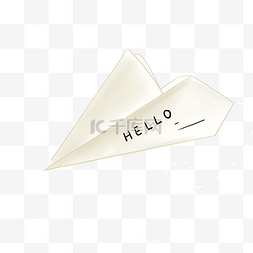 折纸飞机图片_“Hello”纸飞机