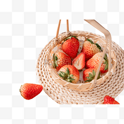 牛奶草莓图片_水果新鲜食品草莓