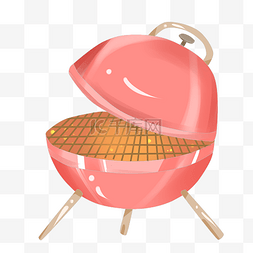 圆形烧烤炉图片_红色圆形烧烤炉