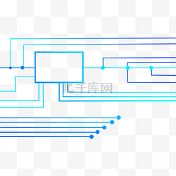 蓝色科技感渐变电路图