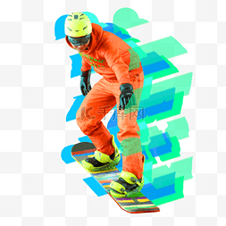 创意滑雪人物