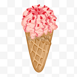 冰淇淋夏日草莓味草莓