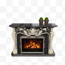 壁炉取暖图片_石材雕花取暖壁炉