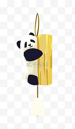 黄色熊猫图片_悦耳熊猫风铃