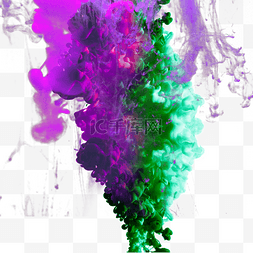 色彩撞图片_绿色紫色撞色彩色烟雾
