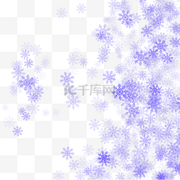 蓝色漂浮雪花