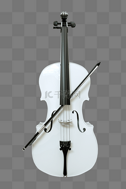 纯白漆木小提琴