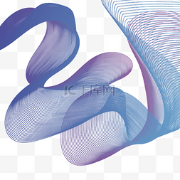 紫色曲线线条图片_几何曲线波浪纹线条