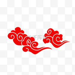中国风敦煌树图片_中国传统红色祥云