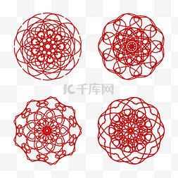 异形创意图片_喜庆异形剪纸花