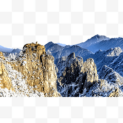 冬天雪岩石和山谷