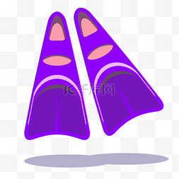 夏日可爱红色紫色脚蹼装饰