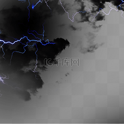 黑云闪电图片_阴天厚重质感闪电云层
