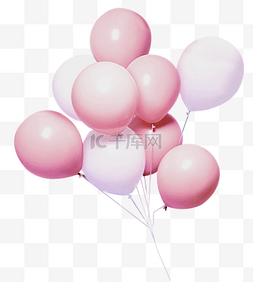 粉色水彩水晕效果图片_粉色气球