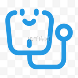 线性医疗icon图片_蓝色线性icon医疗图标设计问诊