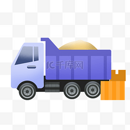 紫色货车图片_紫色运输货车