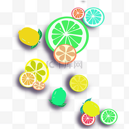 柠檬片水果素材