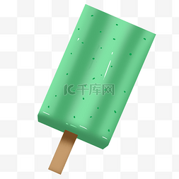 夏天小吃绿色棒冰