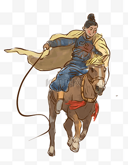 中国风古风骑马少年