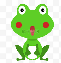 青蛙脸图片_一脸惊讶绿色青蛙