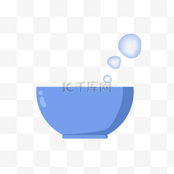 漂浮在碗里的气泡装饰