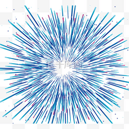 抽象发散图片_抽象蓝色烟花边框夜空