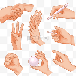 身体语言图片_手指操手势动作语言