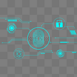 指纹锁标识图片_蓝色科技指纹锁