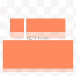 床图标图片_橙黄色床图标