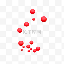 球体漂浮装饰图片_红色漂浮球体装饰