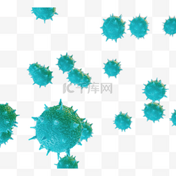 卫生学图片_青色病毒3d元素