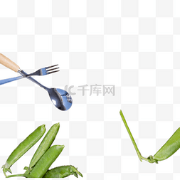 田园风绿色豌豆荚