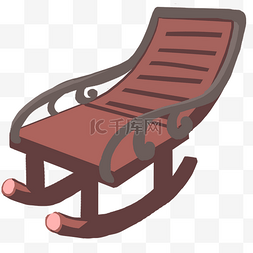 木质摇椅图片_木质家具摇椅插画