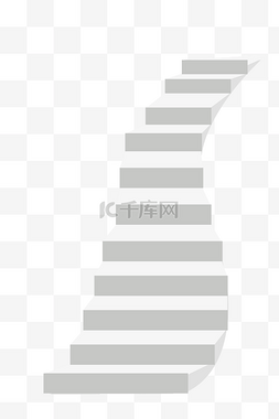 白色楼梯图片_时尚的白色楼梯插画