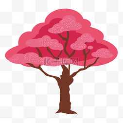 樱花树矢量图片_手绘树木装饰素材