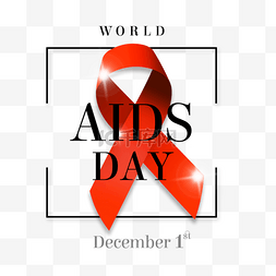 2016艾滋病日图片_world aids day黑色线框
