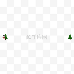 微信公众引导图片_圣诞节雪人分割线