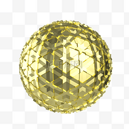 金属立体几何图片_酷炫金属质感几何球